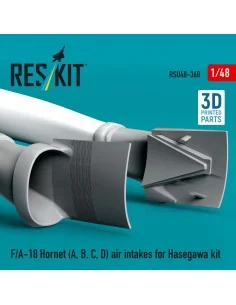 F/A-18 Hornet (A, B, C, D) air intakes for Hasegawa kit (3D Printed... 2