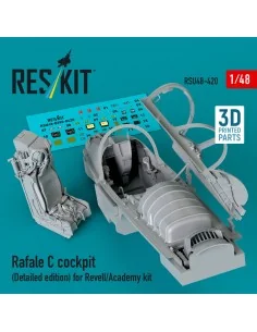 Rafale C cockpit (Detailed edition) for Revell/Academy kit (3D prin... 2