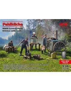Feldküche, WWII German Field Kitchen with cooks (100% new molds), 1...
