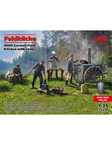 [NO_DESC] Feldküche, WWII German Field Kitchen with cooks (100% new...