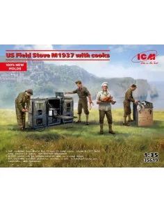 US Field Stove M1937 with cooks (100% new molds), 1/35 - ICM 35619
