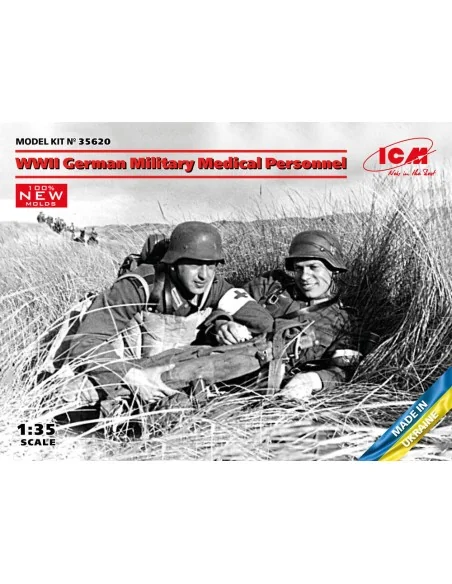 WWII German Military Medical Personnel (100% new molds), 1/35 - ICM...
