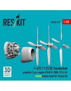 P-47D 11/25/30 Thunderbolt propeller (3 pcs), engine (P&W R-2800-59... 2