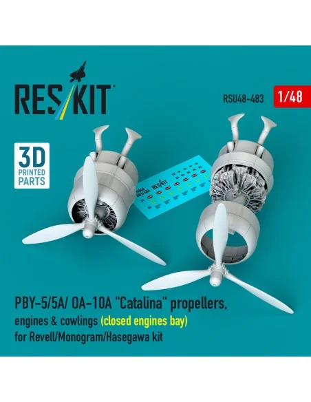 PBY-5/5A/ OA-10A Catalina propellers, engines & cowlings (closed en...