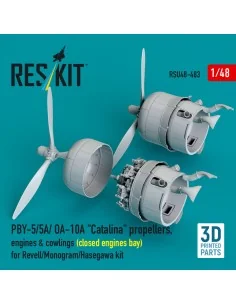 PBY-5/5A/ OA-10A Catalina propellers, engines & cowlings (closed en... 2