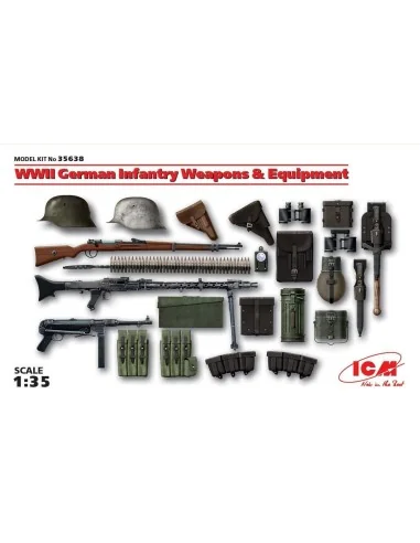 WWII German Infantry W&E 100% new molds, 1/35 - ICM 35638