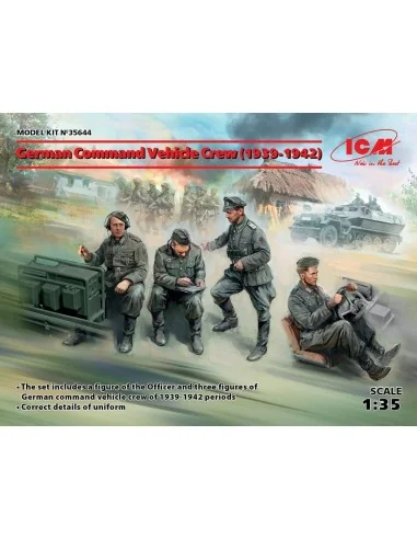 German Command Vehicle Crew (1939-1942) (4 figures), 1/35 - ICM 35644
