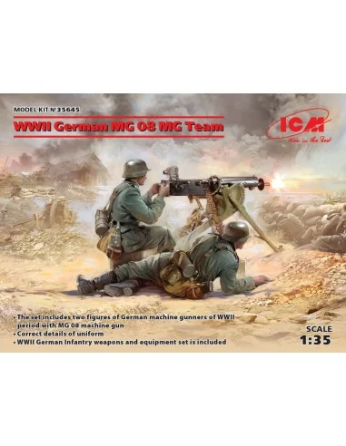 WWII German MG08 MG Team (2 figures), 1/35 - ICM 35645