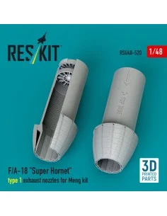 F/A-18 Super Hornet type 1 exhaust nozzles for Meng kit (3D Printed...