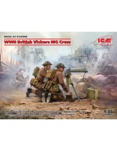WWII British Vickers MG Crew(Vickers MG & 2 figures), 1/35 - ICM 35646