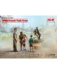 WWII French Tank Crew (4 figures), 1/35 - ICM 35647