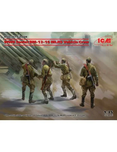 WWII Soviet BM-13-16 MLRS Vehicle Crew, 1/35 - ICM 35648