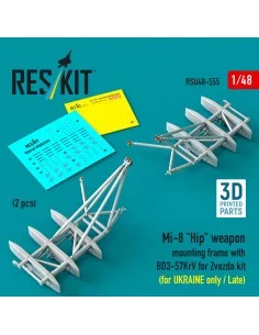 Mi-8 Hip weapon mounting frame with BD3-57KrV for Zvezda kit (for U...