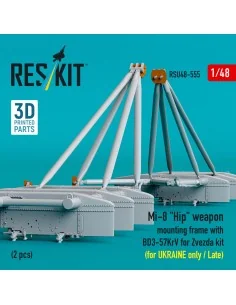 Mi-8 Hip weapon mounting frame with BD3-57KrV for Zvezda kit (for U... 2