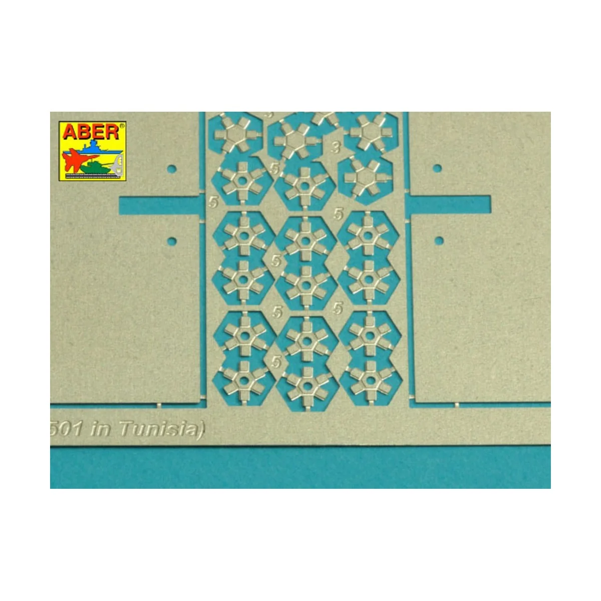 Tiger I, E Tunisia 501 abt.- Exhaust Covers, 1/16 - Aber Models 16144