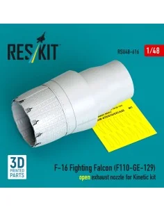 F-16 Fighting Falcon (F110-GE-129) open exhaust nozzle for Kinetic ...