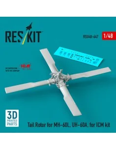 Tail Rotor for MH-60L, UH-60A (3D Printed) for ICM, 1/48 - ResKit M...