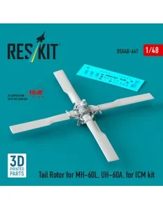 Tail Rotor for MH-60L, UH-60A (3D Printed) for ICM, 1/48 - ResKit M... 2