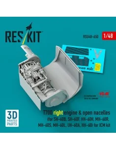 T700 right engine & open nacelles (for SH-60B, SH-60F, HH-60H, MH-6... 2