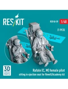 Rafale (C, M) female pilot sitting in ejection seat for Revell/Acad...