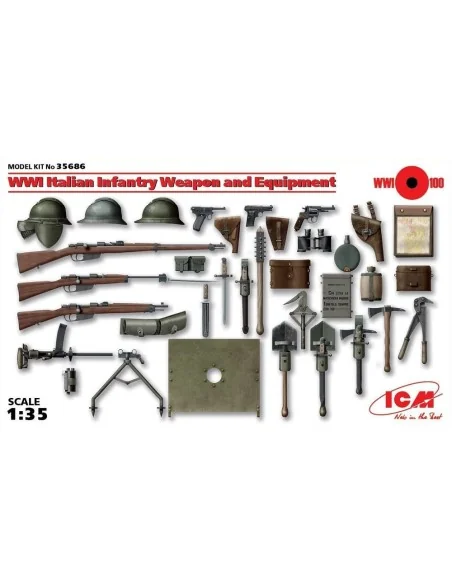 WWI Italian Infantry W&E, 1/35 - ICM 35686