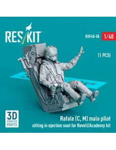 Rafale (C, M) male pilot sitting in ejection seat for Revell/Academ... 2
