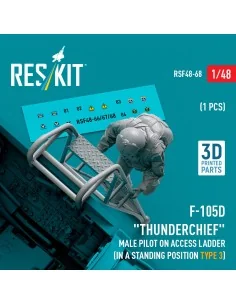 F-105 (D, F, G) Thunderchief male pilot on access ladder (type 3) (...