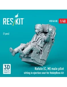 Rafale (C, M) male pilot sitting in ejection seat for HobbyBoss kit... 2