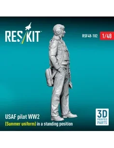 USAF pilot WW2 (Summer uniform) in a standing position (3D Printed)... 2