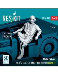 Male driver for A/S-32A-31A Mule Tow Tractor (scene 1) (1 pcs) (3D ... 2