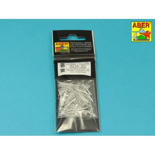 Pz.Kpfw.I Ausf. A/B -track link pins x 200 pcs., 1/16 - Aber Models... Pz.Kpfw.I Ausf. A/B -track link pins x 200 pcs., 1/16 - Aber Models...