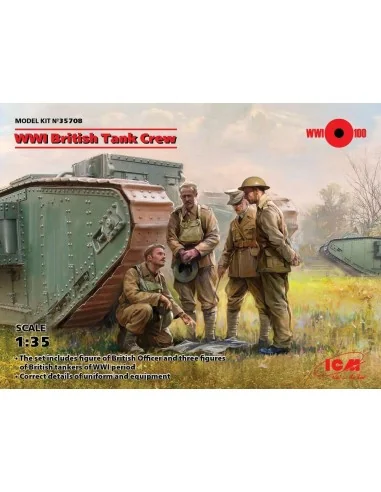 [NO_DESC] WWI British Tank Crew (4 figures), 1/35 - ICM 35708