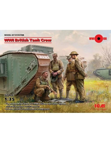 WWI British Tank Crew (4 figures), 1/35 - ICM 35708