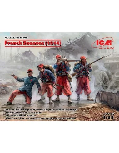 French Zouaves (1914) (4 figures), 1/35 - ICM 35709
