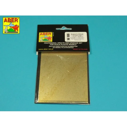 WWII German pattern treadplate for Pz.IA/B & Pz.IIA-F - Aber Models...