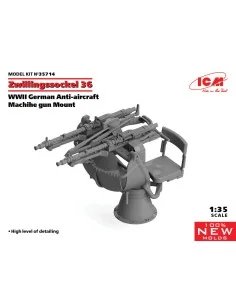 Zwillingssockel 36, WWII German Anti-aircraft Machihe gun Mount (10...