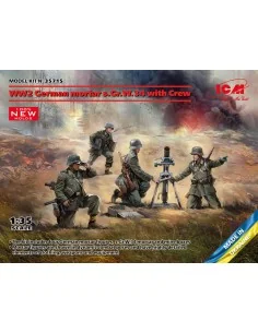 WW2 German mortar GrW 34 w.Crew (mortar a.4 figures)(100% new molds...
