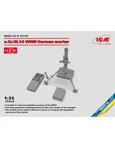 s.Gr.W.34 WWII German mortar, 1/35 - ICM 35716