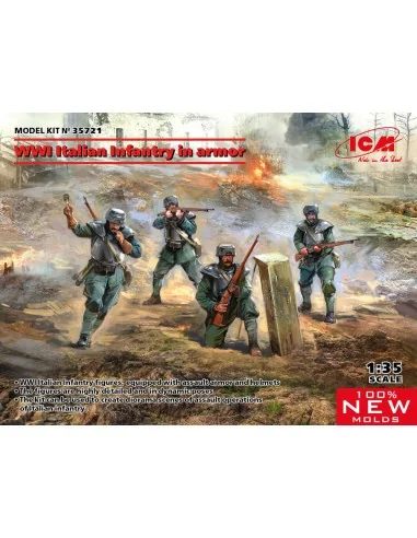 WWI Italian Infantry in armor, 1/35 - ICM 35721