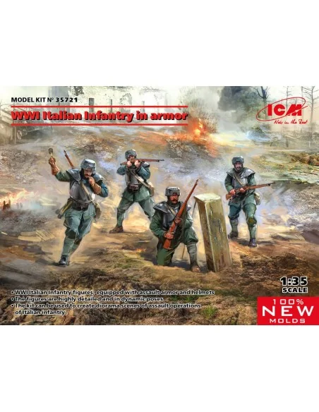 [NO_DESC] WWI Italian Infantry in armor, 1/35 - ICM 35721