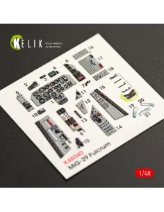 MiG-29A (9-12) Fulcrum interior 3D decals for GWH kit, 1/48 - Kelik... 2