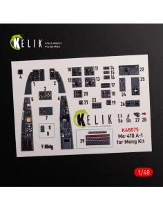 Messerschmitt Me-410 A1 interior 3D decals for Meng Model kit, 1/48... 2