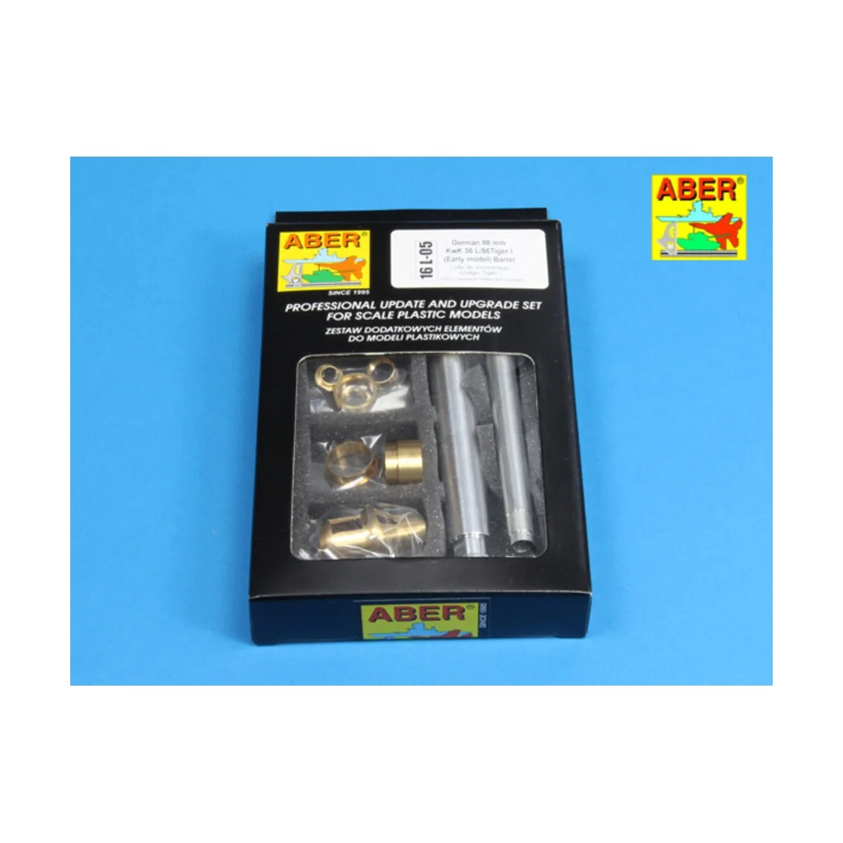 German 88 mm KwK 36L/56 Tiger I Eariy Barrel, 1/16 - Aber Models 16...