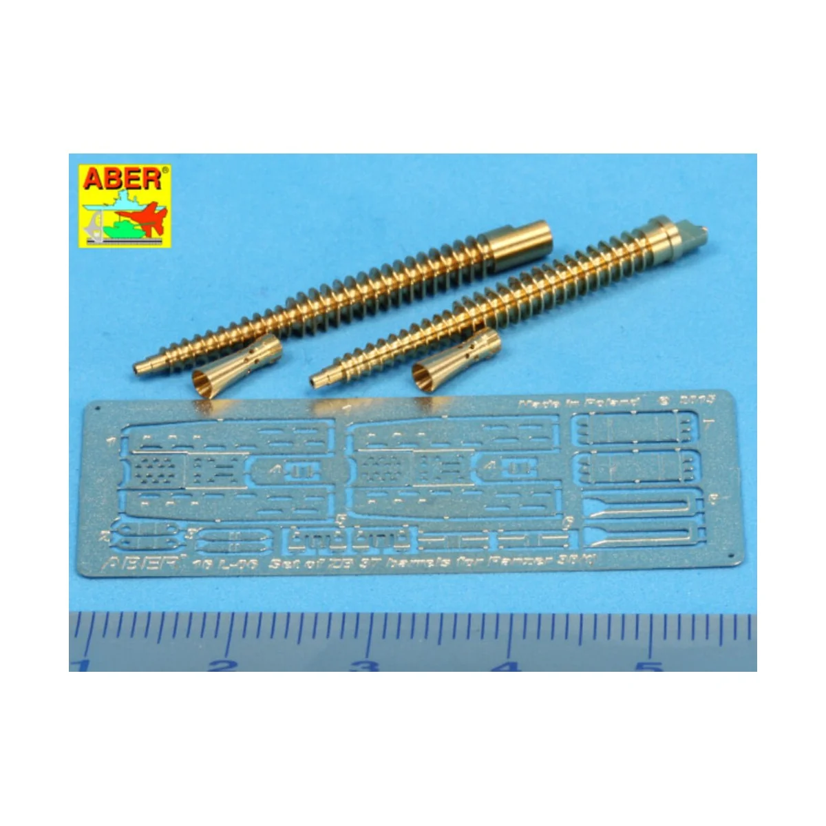 Set of two barrels ZB 37 for Panzer 38(t), 1/16 - Aber Models 16 L-06 Set of two barrels ZB 37 for Panzer 38(t), 1/16 - Aber Models 16 L-06