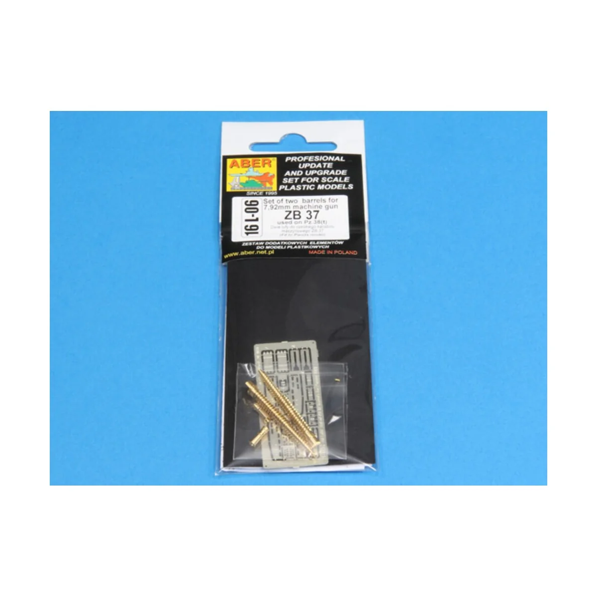 Set of two barrels ZB 37 for Panzer 38(t), 1/16 - Aber Models 16 L-06 Set of two barrels ZB 37 for Panzer 38(t), 1/16 - Aber Models 16 L-06