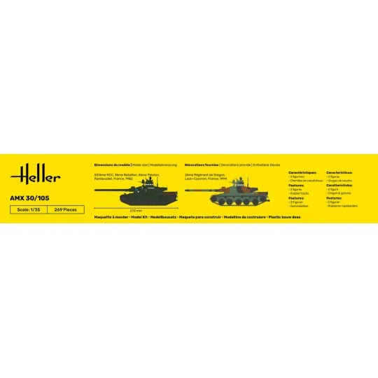 AMX 30/105, 1/35 - Heller 81137 AMX 30/105, 1/35 - Heller 81137
