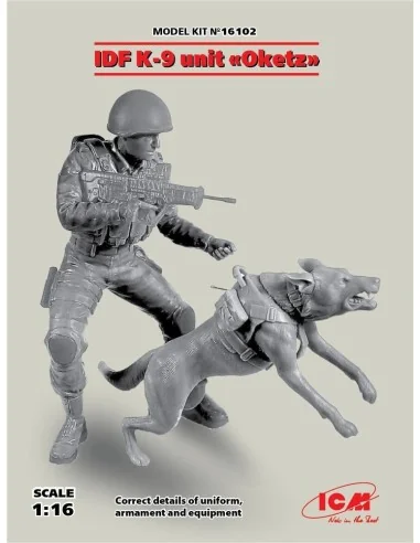IDF K-9 Unitz "OKETZ" with dog, 1/16 - ICM 16102