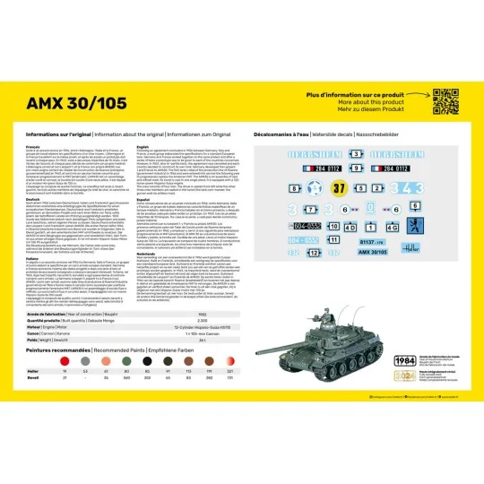 AMX 30/105, 1/35 - Heller 81137 AMX 30/105, 1/35 - Heller 81137