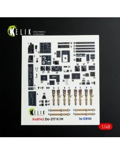 Do-217 K/M - interior 3D decals for ICM kit, 1/48 - Kelik K48142