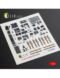 Do-217 K/M - interior 3D decals for ICM kit, 1/48 - Kelik K48142 2